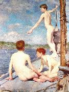 Henry Scott Tuke The bathers painting
